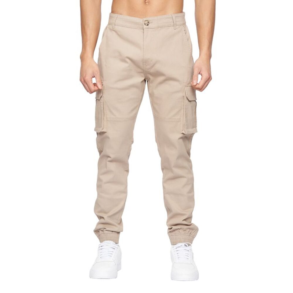Crosshatch Mens Frentons Cargo Pants / Stone
